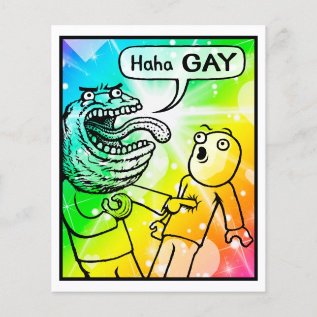 Comic Card #1104 Gay Art Print (Front)