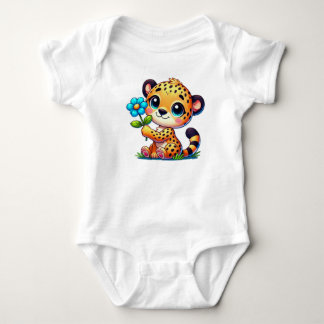 Comic Cheetah Baby Bodysuits