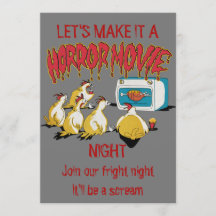 Comic chicken horror movie Halloween humour