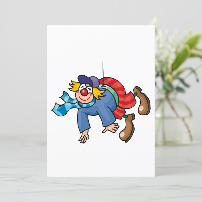 Comic Clown Hanging Upside Down Invitation (Creator Uploaded)