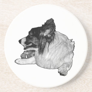 Comic Corgi for Pumpkin Evenings Coaster