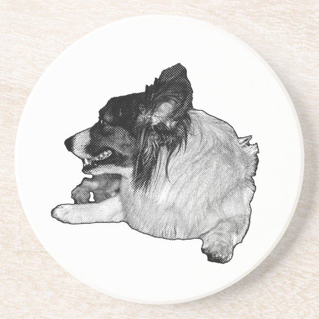 Comic Corgi for Pumpkin Evenings Coaster (Front)