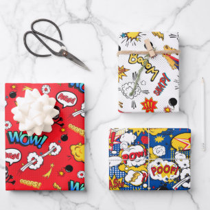 Comic Drawing pattern Wrapping Paper Sheet