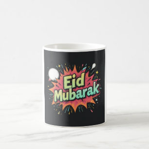 Comic Eid Mubarak Explosion Design Coffee Mug