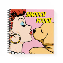 Comic Girl with Puppy Notebook - Custom