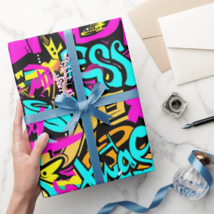 Comic Graffiti Pattern  Wrapping Paper