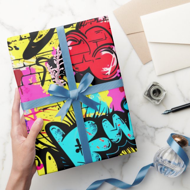 Comic Graffiti Pattern  Wrapping Paper (Gifting)