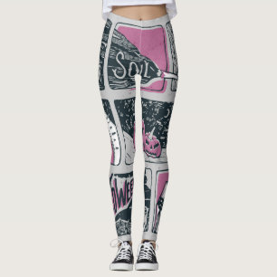 Comic Halloween: Fun Illustration Leggings
