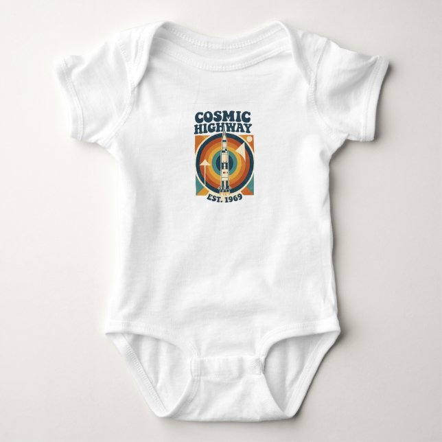Comic Highway – Fun Pop Art for Comic Fans Baby Bodysuit (Front)