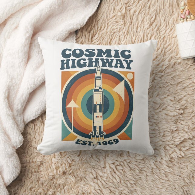 Comic Highway – Fun Pop Art for Comic Fans Cushion (Blanket)