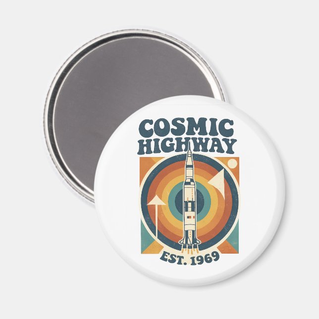 Comic Highway – Fun Pop Art for Comic Fans Magnet (Front/Back)