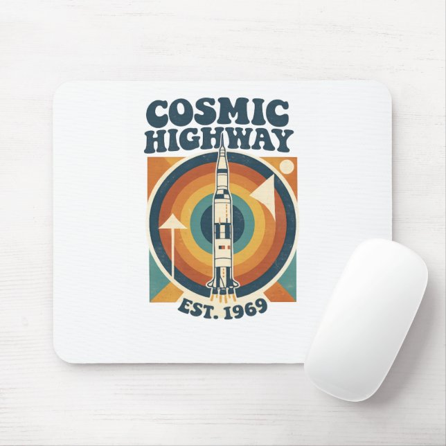 Comic Highway – Fun Pop Art for Comic Fans Mouse Mat (With Mouse)