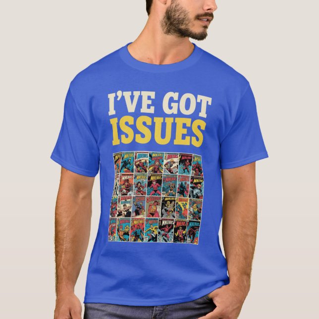 Comic Ive Got Issues Retro Comic Cover Collage ret T-Shirt (Front)