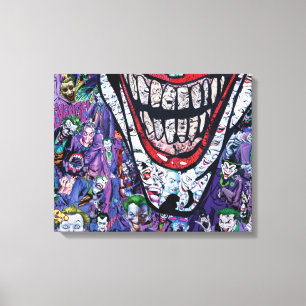 Comic joker Premium Wrapped Canvas (Gloss)