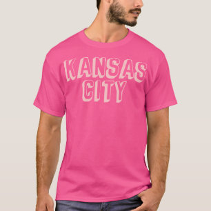 Comic Kansas City Block Light Pink T-Shirt