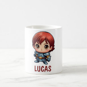 Comic Knight Custom Name Kids Mug