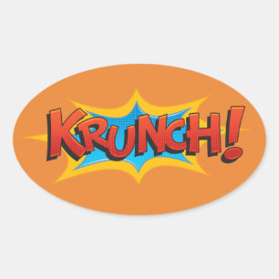 Comic Krunch! Oval Sticker