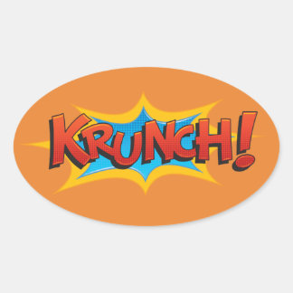 Comic Krunch! Oval Sticker