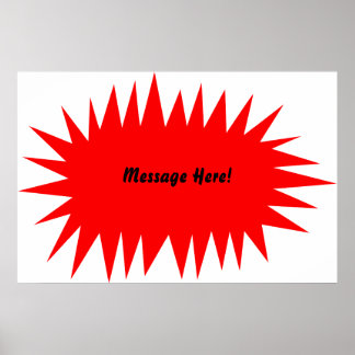 Comic Name Plate, Message Here! Poster