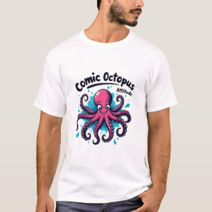 Comic Octopus: Fun & Quirky Sea Life Attitude T-Shirt