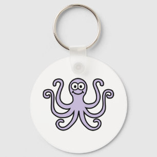 Comic octopus key ring