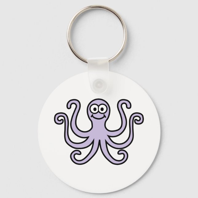 Comic octopus key ring (Front)