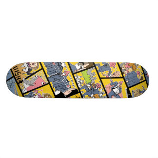 Comic pattern Skateboard - Yellow