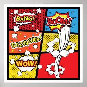 Comic pop art poster
