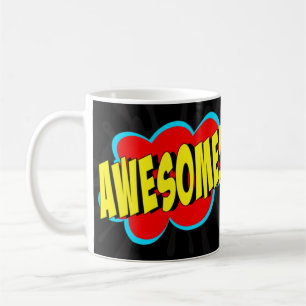 Comic Pop Art Red Yellow AWESOME Novelty Funny Coffee Mug