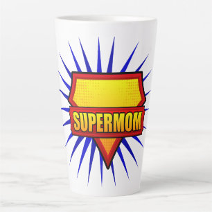 Comic Pop Art Super Mum Latte Mug