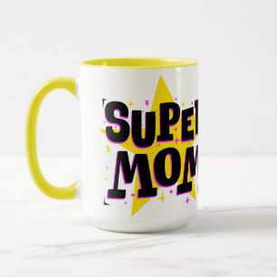 Comic pop art super mum Mug