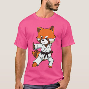Comic red panda makes karate retro T-Shirt