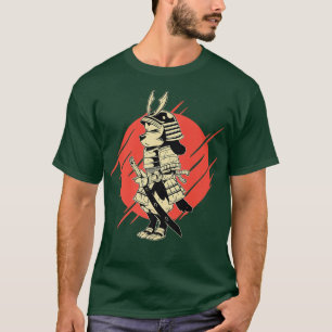 Comic Samurai Warrior Dog  T-Shirt