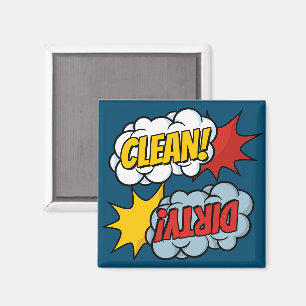Comic Sound Effects Dishwasher Magnet