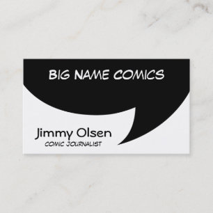 Comic Speech Bubble Business Card