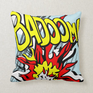 Comic-strip cushion – badoom!