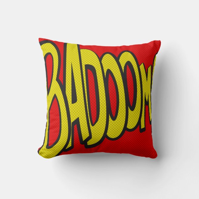 Comic-strip cushion – badoom! (Front)