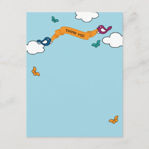 Comic Strip Love Birds Thank You Card