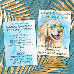    Comic Style Golden Years Funny Retirement Party