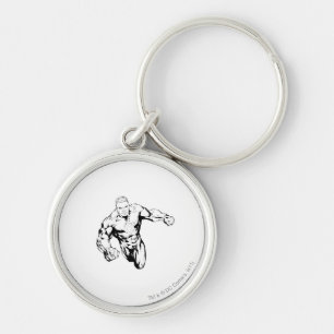 Comic Style - Green Lantern, Black and White Key Ring