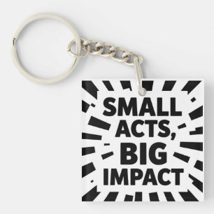 Comic-Style Motivational Illustration – "SMALL ACT Key Ring