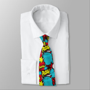 Comic Style Pattern Tie