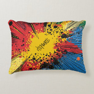 Comic Style Pop Art Explosion (10) Decorative Cushion