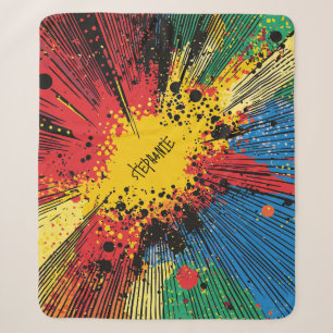 Comic Style Pop Art Explosion (10) Sherpa Blanket