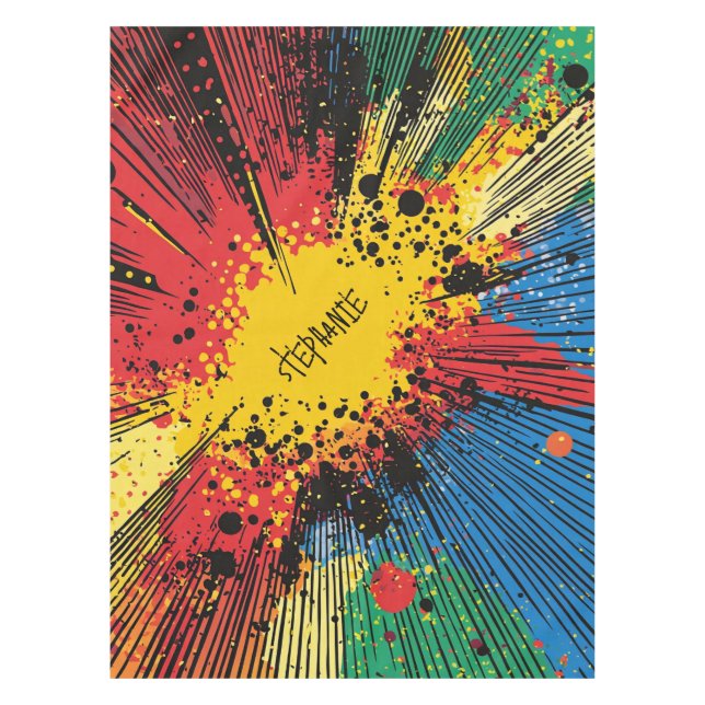 Comic Style Pop Art Explosion (10) Tablecloth (Front)