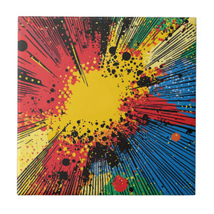 Comic Style Pop Art Explosion (10) Tile