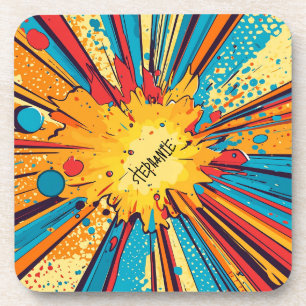 Comic Style Pop Art Explosion (11) Coaster
