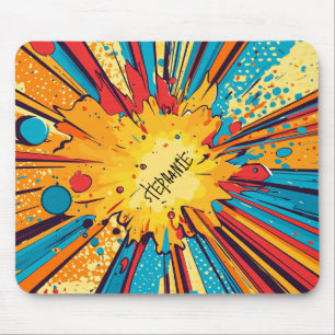 Comic Style Pop Art Explosion (11) Mouse Mat