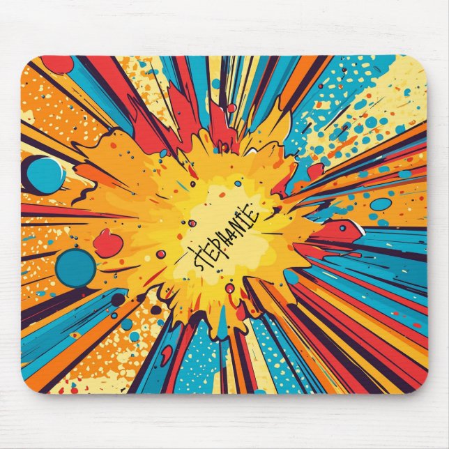 Comic Style Pop Art Explosion (11) Mouse Mat (Front)