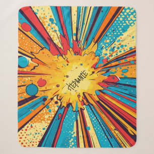 Comic Style Pop Art Explosion (11) Sherpa Blanket